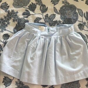 Light Blue Gathered Mini Skirt for Kids
